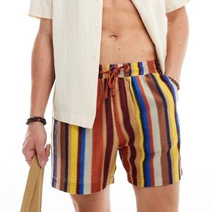 ASOS Multicolor Striped Athletic Shorts
